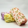 thumbnail image 5 of Tanuke Coral Fleece Printed Towel Quick Dry Bath Sheet, Soft Baby Face Towel 35X75, Travel Gym Washcloth for Women & Men, Pink Floral Pink Cloth, 5 of 9