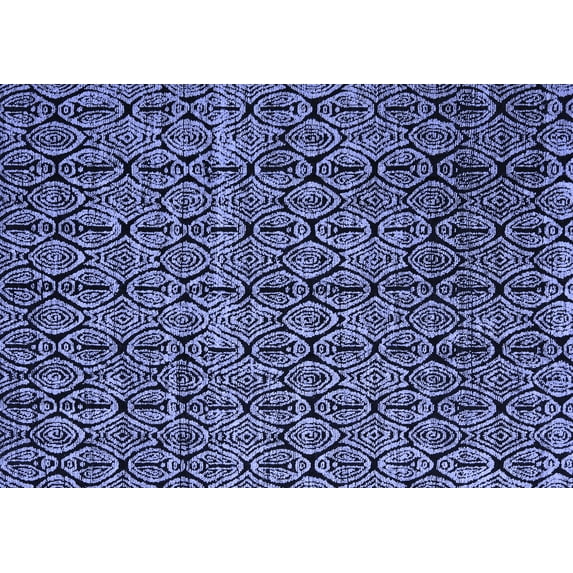 Ahgly Company Machine Washable Indoor Rectangle Abstract Blue Modern Area Rugs, 5' x 7'