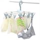 thumbnail image 4 of Tendederos de ropa, pequeños, plegables, portátiles, perchas para ropa interior, tendedero colgante con clips, colgador pequeño, paquete de 2 calcetines, 12 clips, gancho giratorio de 360° para secar toallas, sostenes, ropa de bebé, guantes, plástico Vhermosa CQ322, 4 of 7