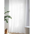 thumbnail image 4 of Sheer Curtains 108 Inches Long, White Semi Sheer Curtains Light Filtering Window Treatment, Modern Minimalist Pure Soild Color Privacy Voile Drapes for Living Room Bedroom 52x108 Inch, 4 of 7