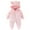 Pink, variant on UQJfacai Baby Onesies Fleece Long Sleeve Jumpsuit Infant Cute Bear Ear Hooded Snowsuit Newborn Winter Warm Zipper Romper for 0-12 Months