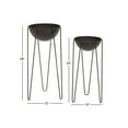 thumbnail image 4 of DecMode 24", 28" Black Metal Contemporary Planter, 2 - Pieces, 4 of 7