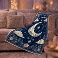 thumbnail image 6 of Celestial Dreaming Moon Floral Vines Stars, Peaceful Celestial Art Scene, Warm Flannel Blanket for Sunroom and Reading Nook, Celestial Art Lovers Valentine's Day Gift, Celestial Home Decor, 6 of 9