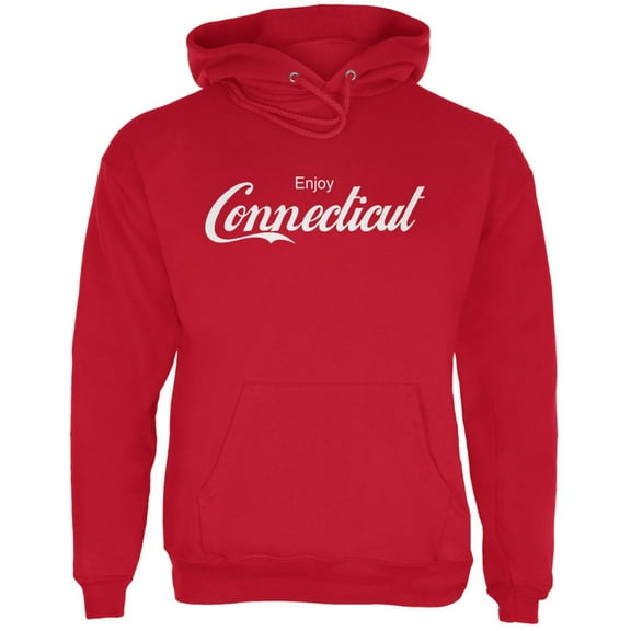 Enjoy Connecticut Red Adult Hoodie - X-Large