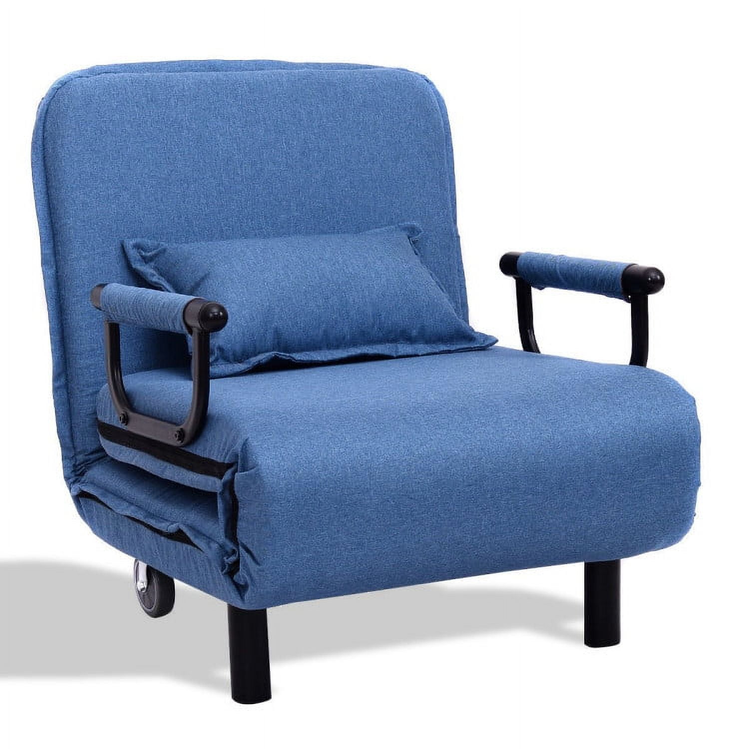 Finihen Single Person Sofa Bed, Sleeper Chair, Convertible Lounge Couch, Folding Sofa Arm Chair, Convertible Folding Leisure Recliner Sofa Bedï¼for Home, Office, Blue Finihen Single Person Sofa Bed, Sleeper Chair, Convertible Lounge Couch, Folding Sofa Arm Chair, Convertible Folding Leisure Recliner Sofa Bedï¼for Home, Office, Blue