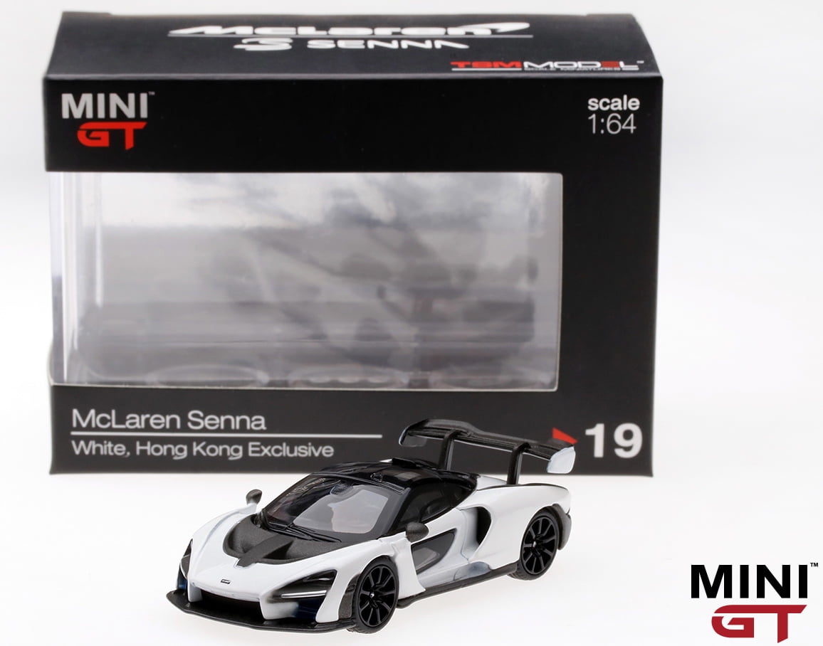 TSM Model Mini-GT 1:64 2018 Hong Kong Toysoul Exclusive White McLAREN SENNA RHD 