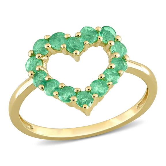 Everly Women's Emerald 10k Yellow Gold Ring