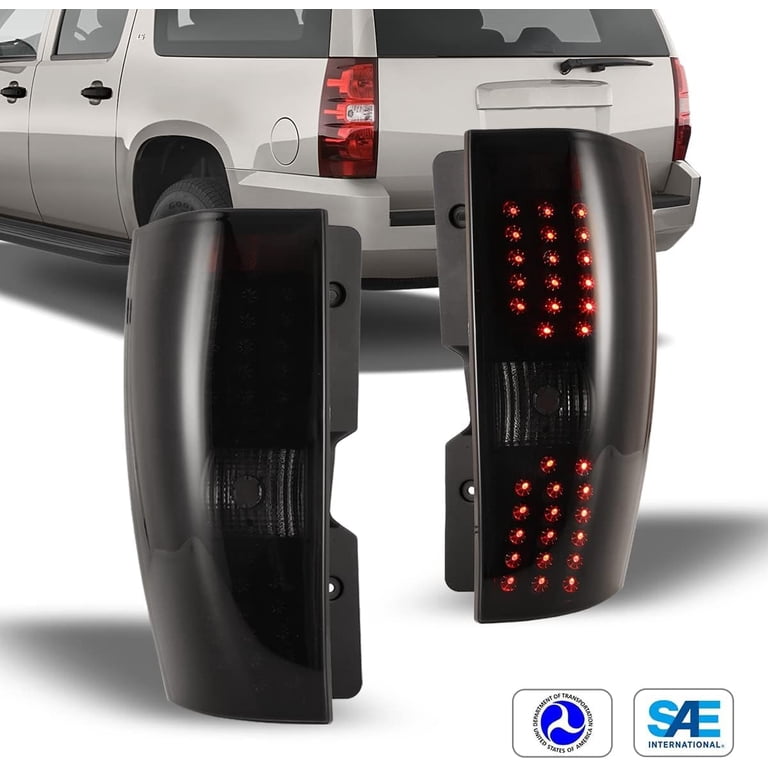 LED Tail Lights Pair For 2007-2014 Chevy Suburban & Tahoe – Smoke Lens, DOT/SAE Certified 4 thumbnail image