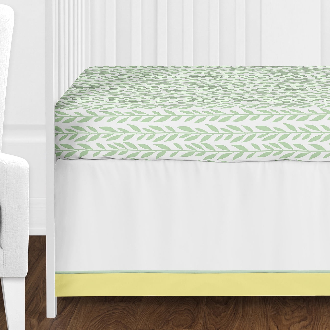 Sweet Jojo Designs Sunflower Yellow Brown and Green 11 Piece Crib Bedding Set