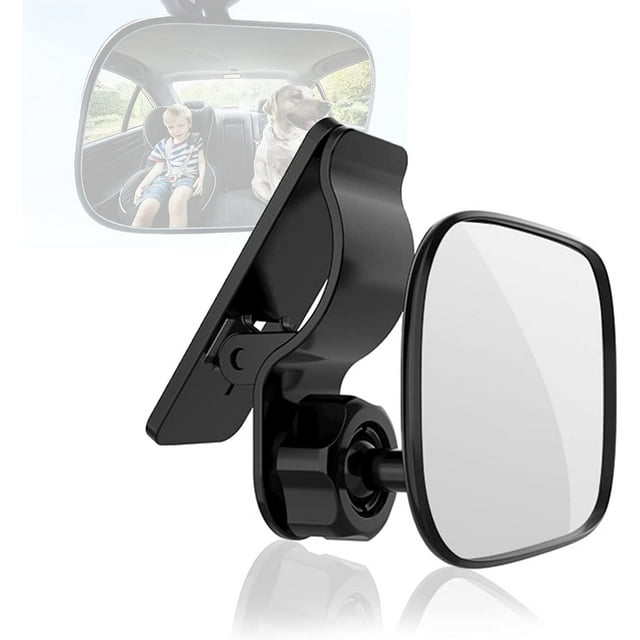 CHAO Espejo para Coche para Bebé, Espejo Retrovisor para Coche para Bebé con Rotación de 360°, Espejo Retrovisor para Bebé con Clip, Asiento Trasero con Monitoreo para Bebé, Asiento Trasero de Segurid