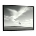 thumbnail image 2 of Designart "Monochrome Lone Tree In Field" Tree Floater Framed Canvas Wall Art, 2 of 5