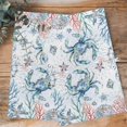 thumbnail image 4 of Ocean Crab 1 Pack Kitchen Towel, Water Absorbent Dish Towel, Summer Coastal Coral Flower Shells Decorative Hand Towels - Quick Drying Cloth for Cooking Baking, 18x28 Inch, 4 of 8