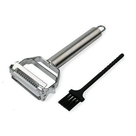 

Wowspeed Vegetable Peeler - Handheld Slicer Cutter - Carrot Potato Peelers With Cleaning Brush Melon Planer Edge Hole-Digging Design 10 Serrated Cutters