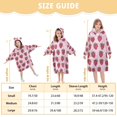 thumbnail image 4 of FORMRS Wearable Blanket Hoodie with Sleeves for Kids Cozy Flannel Sweatshirt, Cartoon Strawberry, 4 of 7