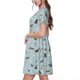 thumbnail image 2 of Balery Cartoon Doodle Puppy Vestidos sueltos de manga corta para mujer, vestidos de verano 2025, vestidos casuales de corte A con vuelo., 2 of 6