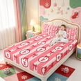 thumbnail image 3 of Manfei Vintage Christmas Snowman Bed Sheets,Merry Xmas Full Size Sheets,4 Pieces,1 Flat Sheet,1 Fitted Sheet and 2 Pillowcases, 3 of 6