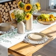 thumbnail image 4 of Blue Grey Eucalyptus Round 15 Inch Placemats Set of 6, Farmhouse Weeping Leaves on Linen HeatResistant Non Slip Place Mats for Dining Table, Wipeable Braided Kitchen Table Mats for Housewarming, 4 of 9