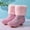 Pink, variant on Eltusu Little Girls Boots, No Slip High Heels Winter Thermal Dance Boots Pink Size 13(Little Kids)