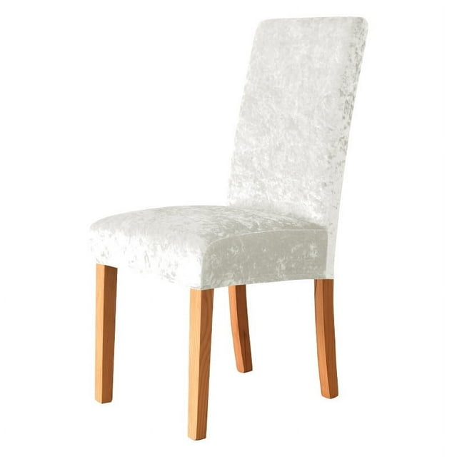 Funda para silla de comedor elástica súper suave de terciopelo Golden Diamond, funda para silla a prueba de polvo de estilo europeo para el hogar, funda trasera engrosada universal para todas las