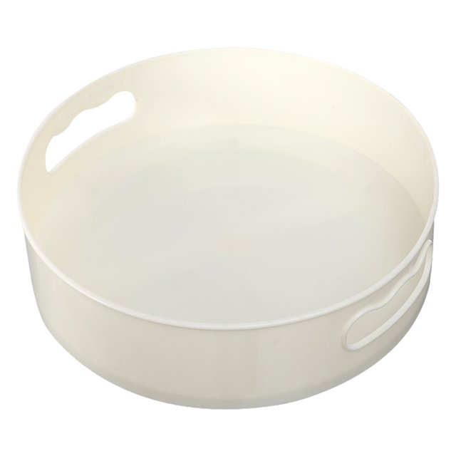Oleegame 1PC Produce Storage Storage Tray Box Rotatable With Handle Storage Multifunctional Kitchen Bathroom Housekeeping Organizers White