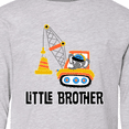 thumbnail image 4 of Inktastic Little Brother Construction Truck Boys Long Sleeve Youth T-Shirt, 4 of 5