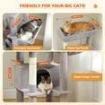 thumbnail image 5 of Demi Bonn 66" Cat Tree Tower for Big Cats, Cat Tree House Furniture with Hammock, Indoor Cat Condo for Adult Cats, Gray, 5 of 7