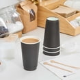 thumbnail image 4 of Restpresso 16 oz Black Paper Coffee Cup - Double Wall - 3 1/2" x 3 1/2" x 5 1/2" - 25 count box, 4 of 11