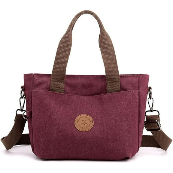 Canvas Tote Handbag for Women - Casual Shoulder Bag with Multiple Pockets