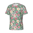 thumbnail image 5 of Vsdgher Rose Flowers Print Men's Dry Fit Mesh Athletic Shirts Moisture Wicking Tennis T-Shirt Tops, 5 of 9