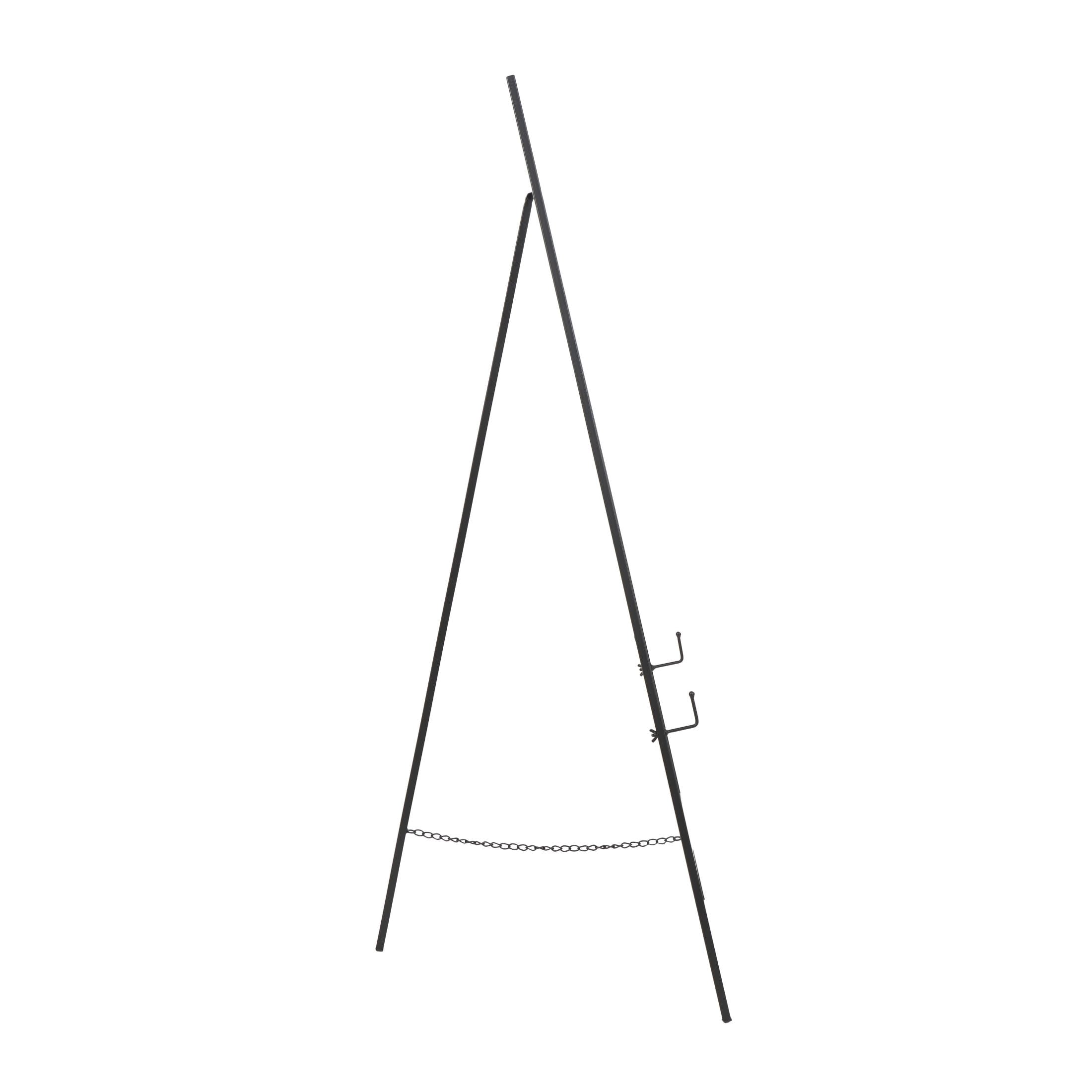 DecMode 20" x 56" Black Metal Tall Adjustable Floor 3 Tier Easel, 1-Piece