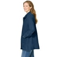 thumbnail image 3 of Woman Within Plus Size Pleat-Back Denim Jacket Long Oversized Jean Coat, 3 of 6