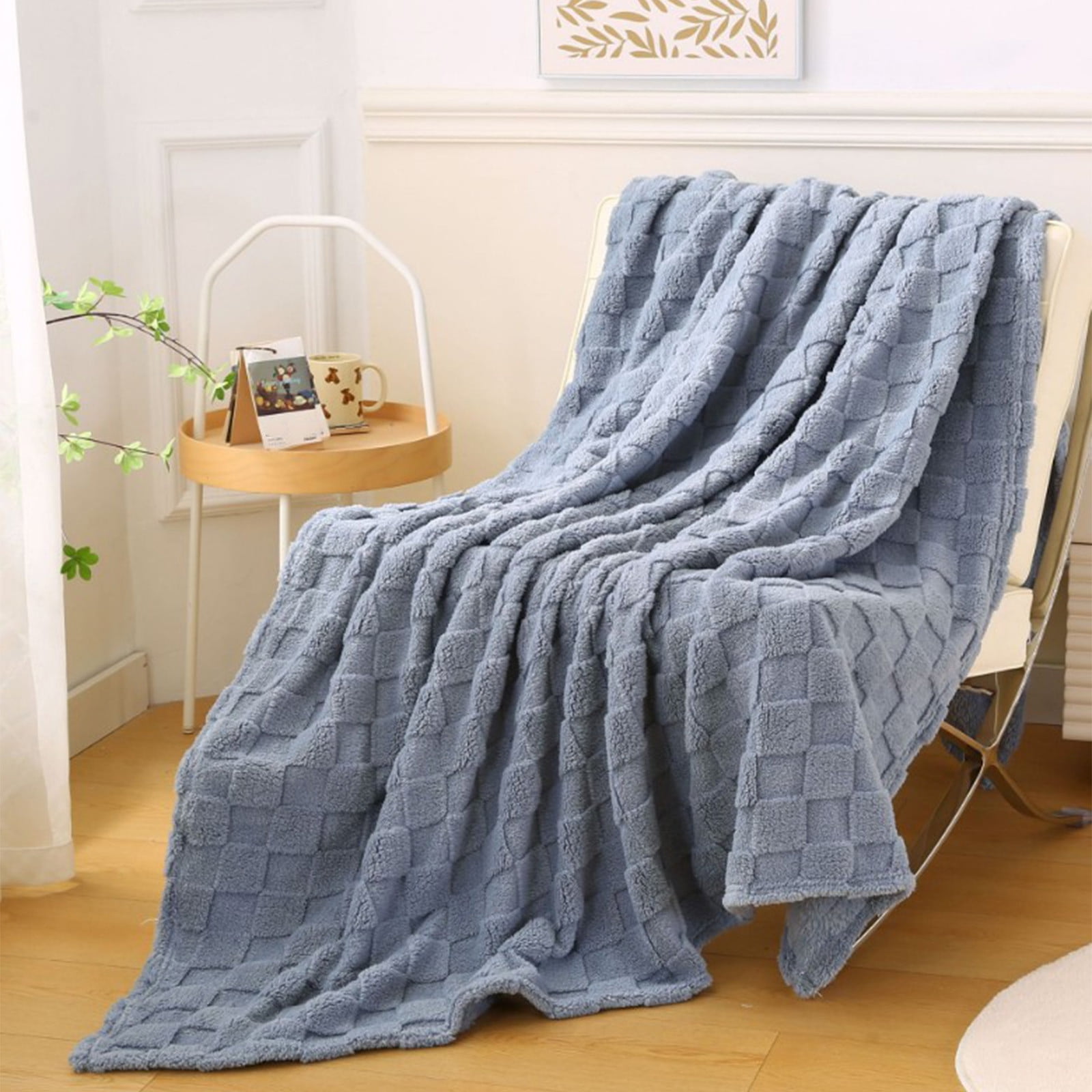 100% Cotton Thermal Blanket, Breathable Bed Blanket Twin Size, Soft Waffle Blanket, Twin Blanket, All Season Cotton Blanket, Soft Lightweight Breathable Bed Blanket Throw