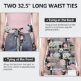 thumbnail image 6 of Pioneer Flower Floral Print Pattern Apron for Women and Men, Cotton Linen Waterproof with Pockets, Adjustable, 33x27 Inch for Kitchen, Gardening, BBQ, Salon, 6 of 6
