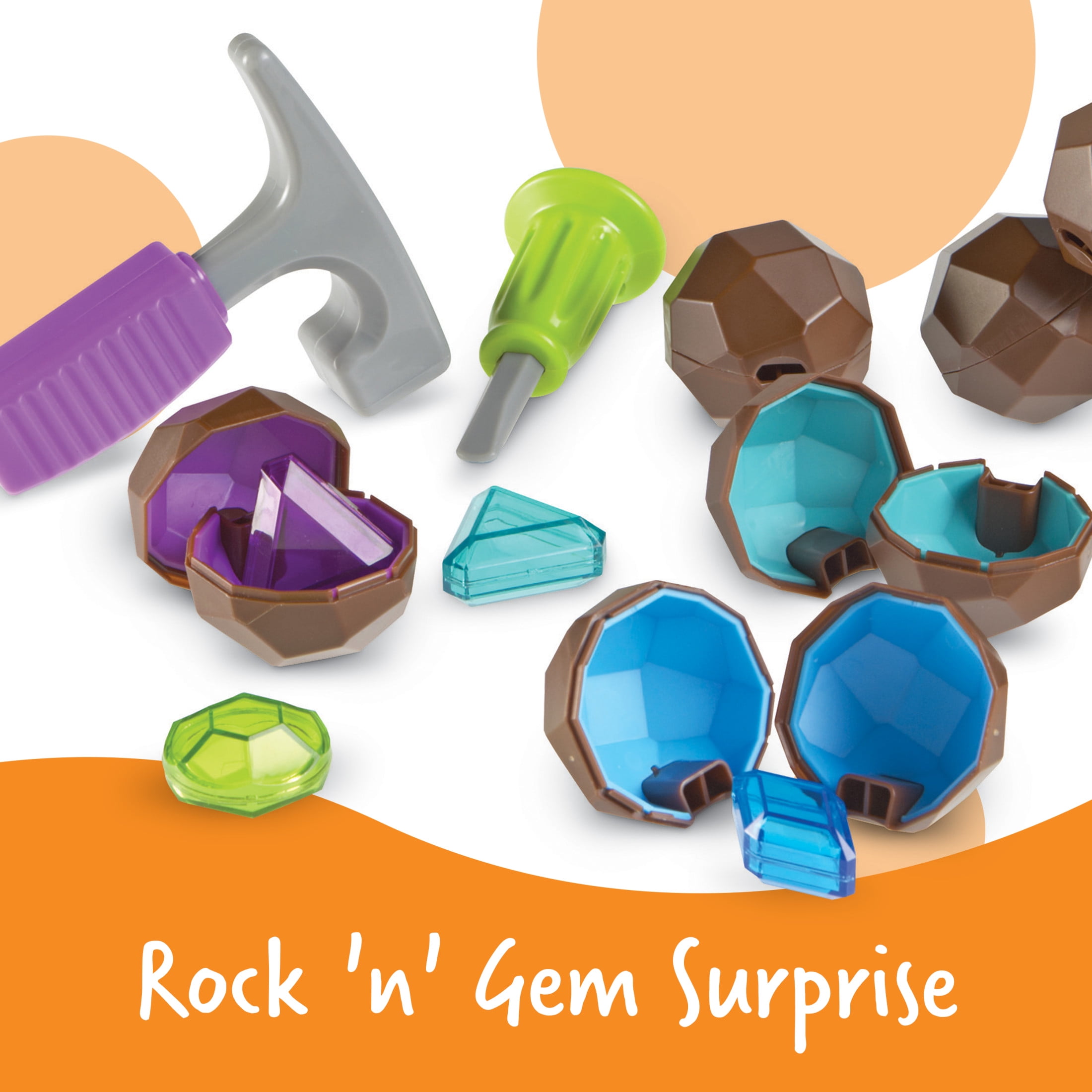 Learning Resources Rock 'n Gem Surprise, Fine Motor Toddler Toy, Ages 3+