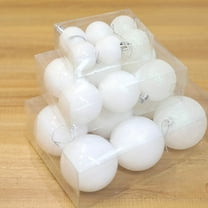 SWETRACE 6Pcs Christmas Balls Ornaments White Plastic Round for Tree Hanging Decoration