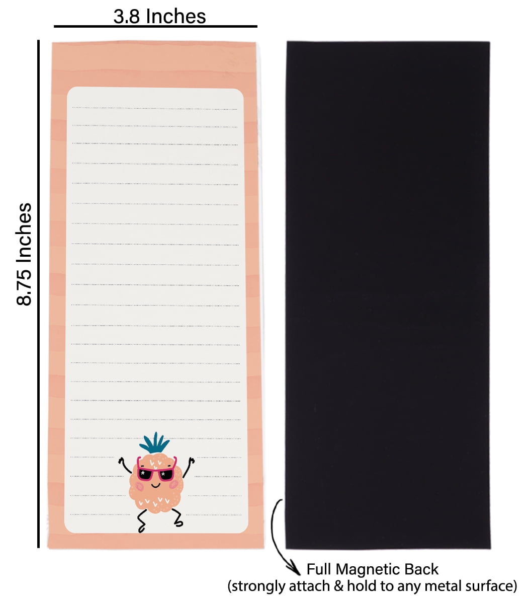 Inkdotpot Pack of 3 Magnetic Fridge To-Do List Notepads- Magnetic Memo Pads For Refrigerator-(50 Sheets Each)-H2