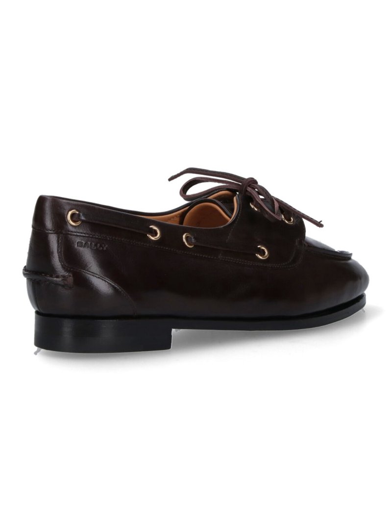 Bally Dark Brown Leather Slip-On Loafers Bally Shoes Mens 11 D Brown Leather Slip On Low Top Loafers  main image 4