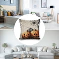 thumbnail image 3 of pumpkins spider web Linen toss pillowcase Decoration pillowcase Gift preferred 20x20" Cushion cover 2 set Sofa pillowcase Sofa bedroom living room car, 3 of 8