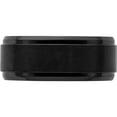 thumbnail image 3 of Zirconium Black Polished With Brushed Center 9mm Beveled Edge Band (Size 13) Made In China zcr107-13, 3 of 5