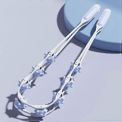 (Sky Blue)Shoulder Neck&Back Dredging Meridian Manual Roller Massager