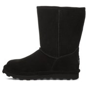 BEARPAW Womens Elle Short Black Size 10 | Classic Suede Pull On Fashion Boot | Cozy Winter Boots for Women
