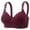 13-Wine, variant on YWDJ Sleep Bras for Women Plus Size Closure in Back Comfy Bras No Wires Lounge Bras Adjustable Straps Full Coverage Push up Wrap Comfortable Bras Padded Comfy Bras Solid Bras Pink 36