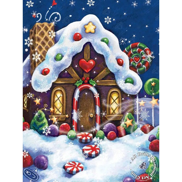 Pintura de diamantes de pan de jengibre 5D AB, mosaico de dibujos animados, punto de cruz, diamantes de imitación, bordado artesanal hecho a mano, regalo de Navidad