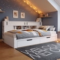 thumbnail image 4 of Full Size White Daybed with Storage - Multifunctional Bedroom Bed Frame, 4 of 6