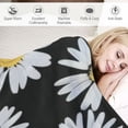 thumbnail image 3 of Chilfamy Daisy Vintage Floral Flannel Throw Blanket, Lightweight Super Soft Cozy Blanket for All Season 60x80in, 3 of 6