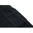 thumbnail image 3 of Men's Carpenter Work Jeans Hammer Loop Relaxed Fit Casual Cotton Denim Pants (Denim Black, 42x30), 3 of 4