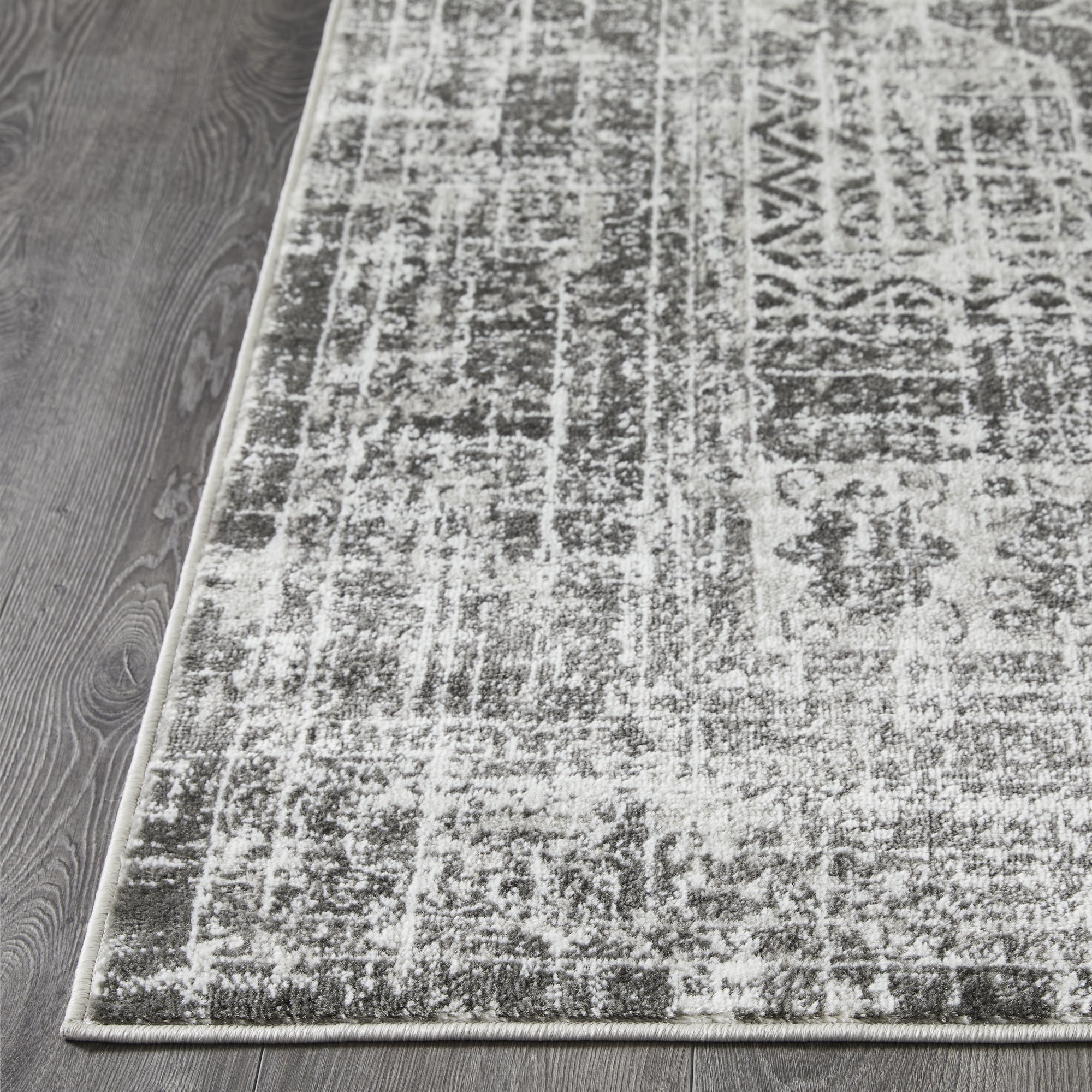 Loomaknoti Rhane Aberd 2' x 7' Gray Oriental Indoor Polypropylene runner rug
