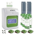 thumbnail image 1 of Workwell UB1000 Electronic Non-Calculating Time Clock Bundle LCD Display, Beige & Green, 1 of 6