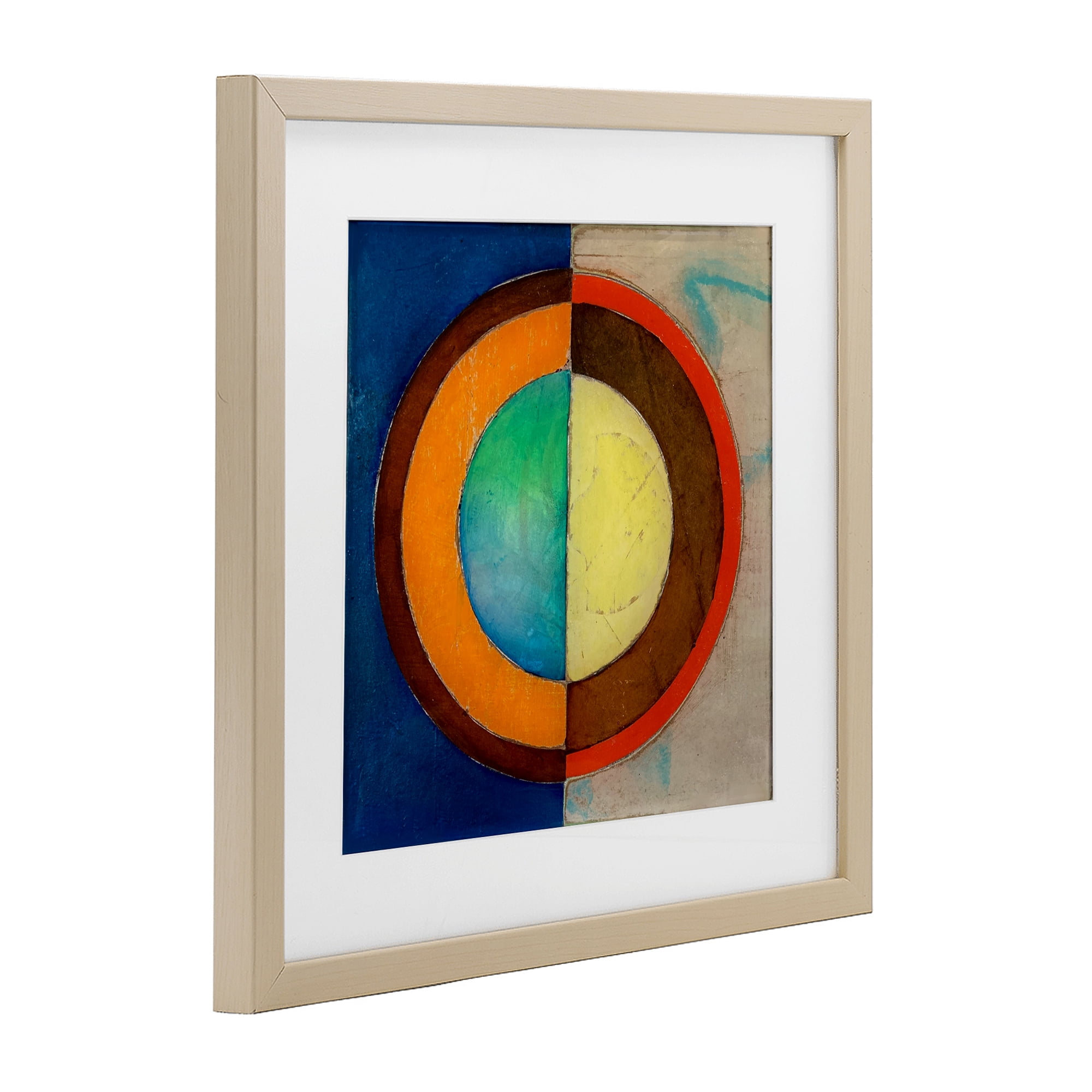 Stupell Industries Bright Vertical Circle Symmetry Birch Framed Print Under Glass, design by Matthew Finger