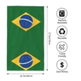 thumbnail image 2 of Brazil Flag Hand Towel For Bathroom Kitchen Absorbent Soft Home Face Bath Towels 27.5 X 15.7 Inches, 2 of 7